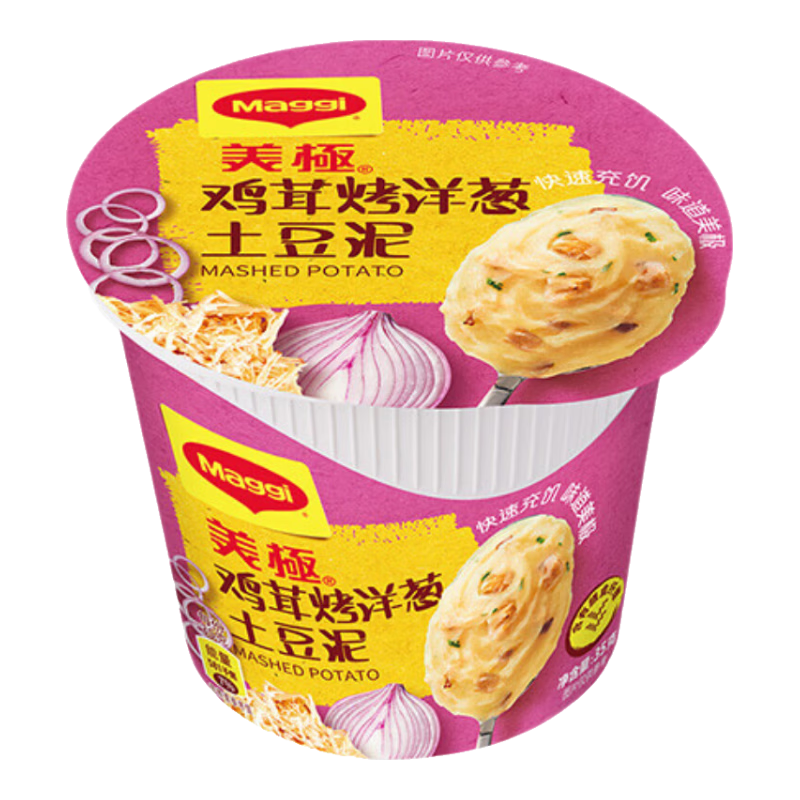 美极（Maggi）鸡茸烤洋葱土豆泥35g 代早餐晚餐即食冲泡宅家懒人速食 雀巢出品 