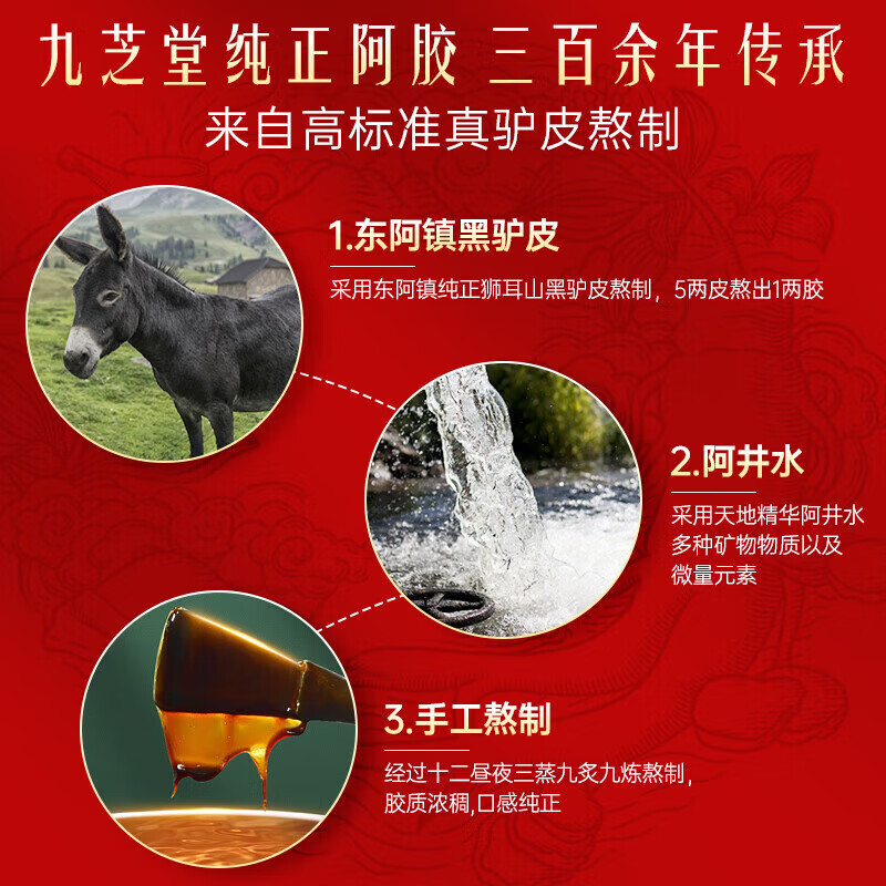 九芝堂阿胶黄芪口服液浆女生改善贫血补气血养血女性免疫调节礼盒礼品 1盒【改善贫血调节免疫】 90ml*1盒