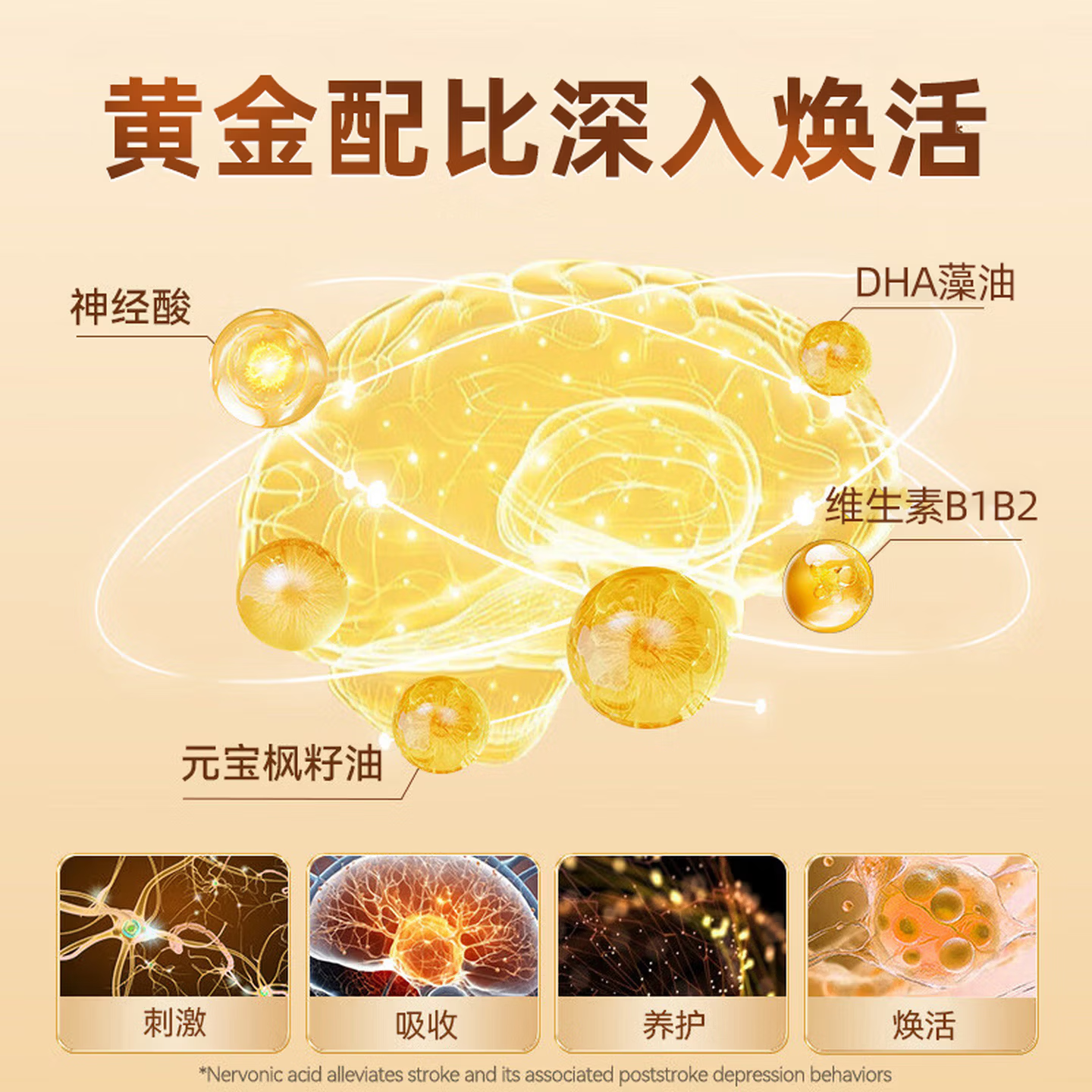 同仁堂(TRT)脑动力DHA神经酸元宝枫籽油片无蔗糖补增强复合神经酸健忘记忆力 3瓶装 含藻油磷脂酰丝氨酸乙酰神经氨酸 发新包装