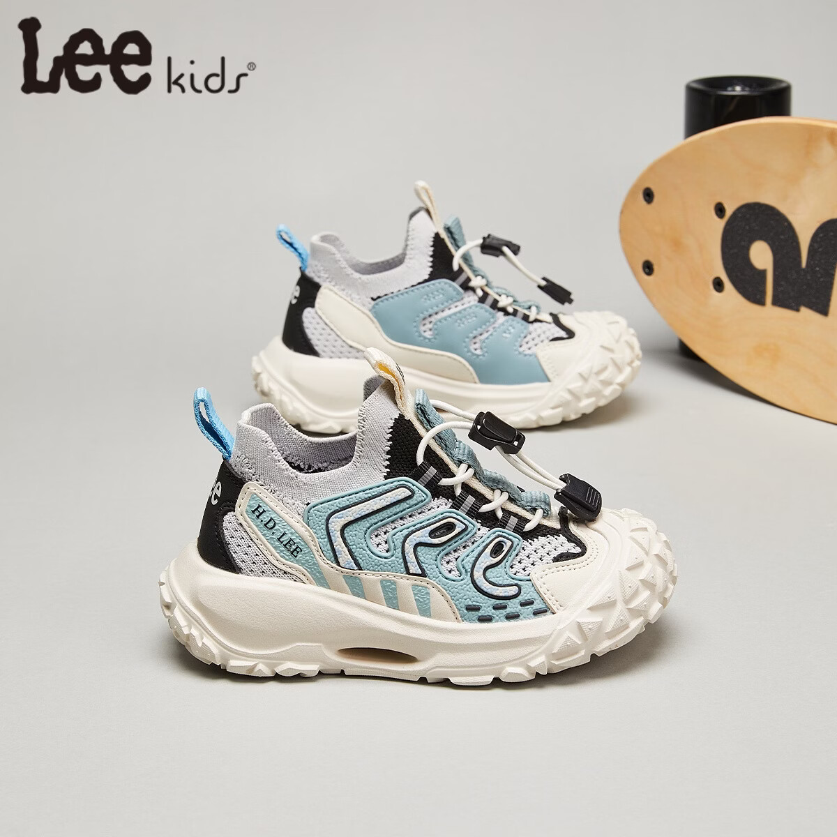Lee童鞋春夏季新款儿童运动鞋椰子鞋男童休闲跑步鞋女大童 卡其绿 29 【建议脚长176-181mm】 京东折扣/优惠券