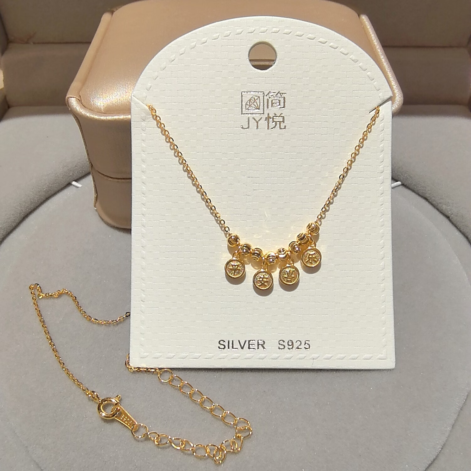 简悦S925银度18K金蝴蝶流苏项链女小清新锁骨链精致百搭新款礼物 2号V10230HZA1599