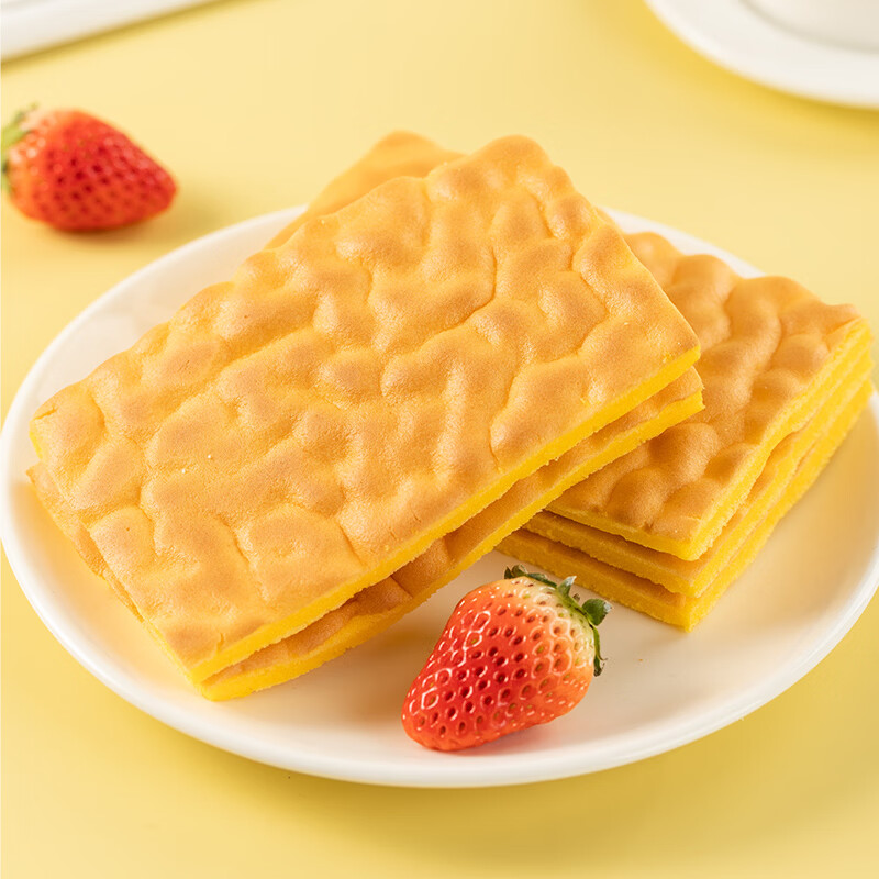 港荣【任选】营养早餐休闲食品办公室小吃手撕面包整箱 虎皮蛋糕400g 袋装