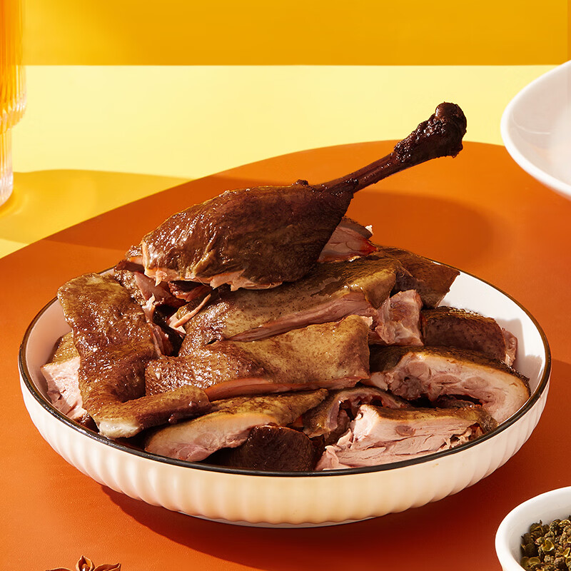 丰泽园熟食腊味 烧鸡手撕鸭下酒菜  特产零食即食 酱鸭500g*2袋【肥而不腻/瘦而不柴/肉丝根根入味】