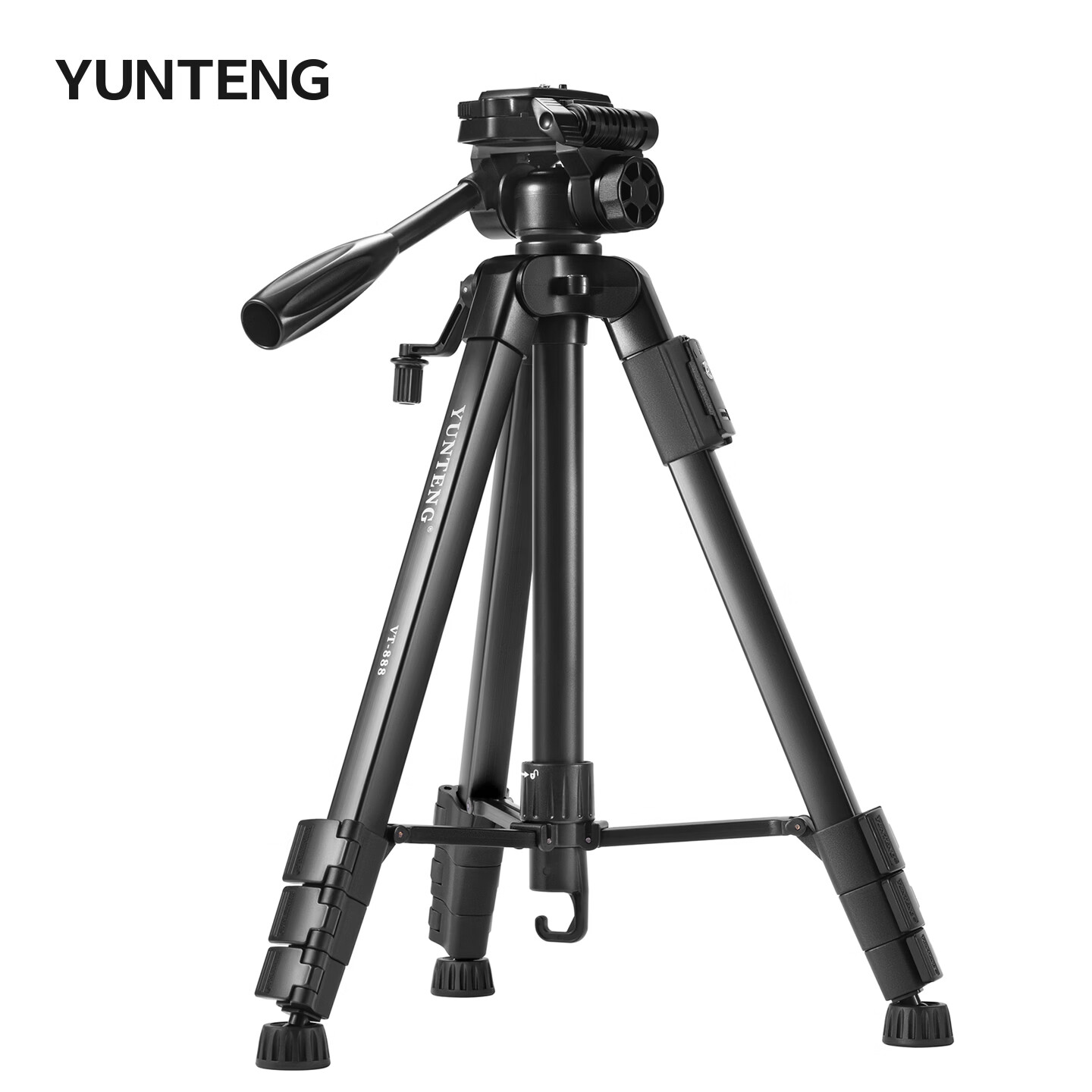 云腾（YUNTENG）VT-888精品便携专业三脚架三维液压云台单反微单摄像相机手机直播户外旅行拍照铝合金超轻三角支架