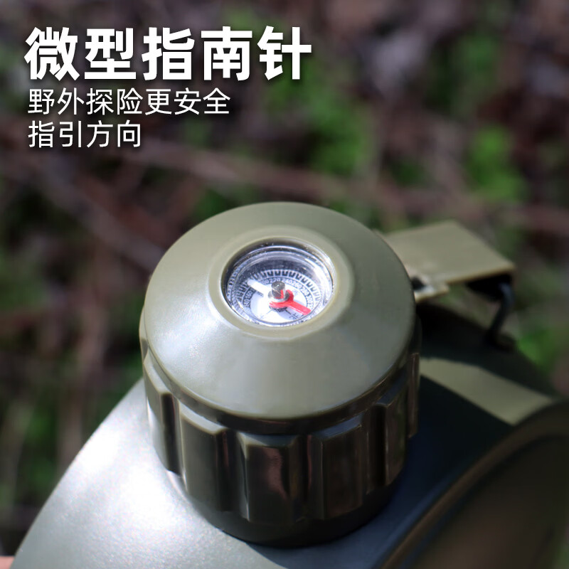 殿船夏令营团体活动迷彩水壶可刻字87老式水壶军绿色户外运动个性定制 五星保温水壶【不带壶套】