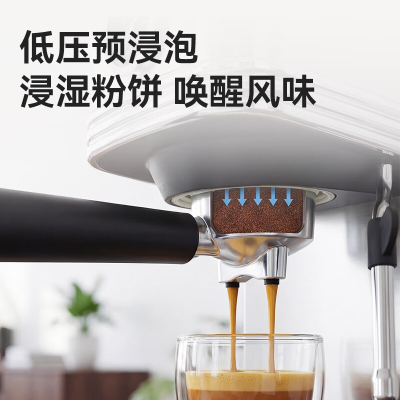 索利斯（Solis）咖啡机家用意式半自动办公室小型美式浓缩小白咖啡机男女朋友生日礼物 银色小巧机身小白易上手