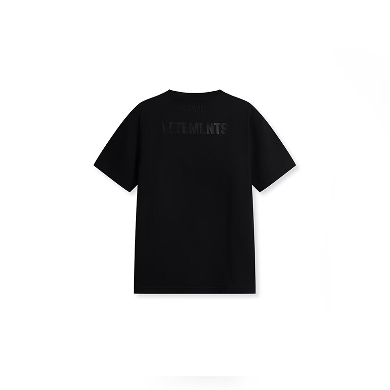 VETEMENTS经典休闲款 IN THE MAKING系列潮流宽松短袖t恤轻奢高端档半袖 黑色 XL