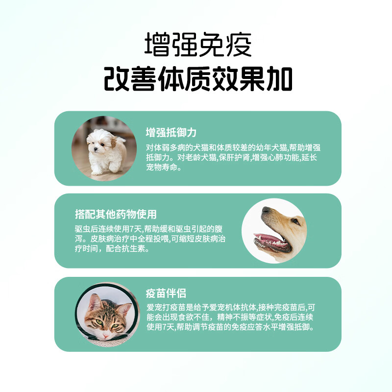 PEVET派维黄芪多糖口服液宠物增强免疫病后康复调理抗病毒调节疫苗伴侣 1盒*50ml【调节免疫】