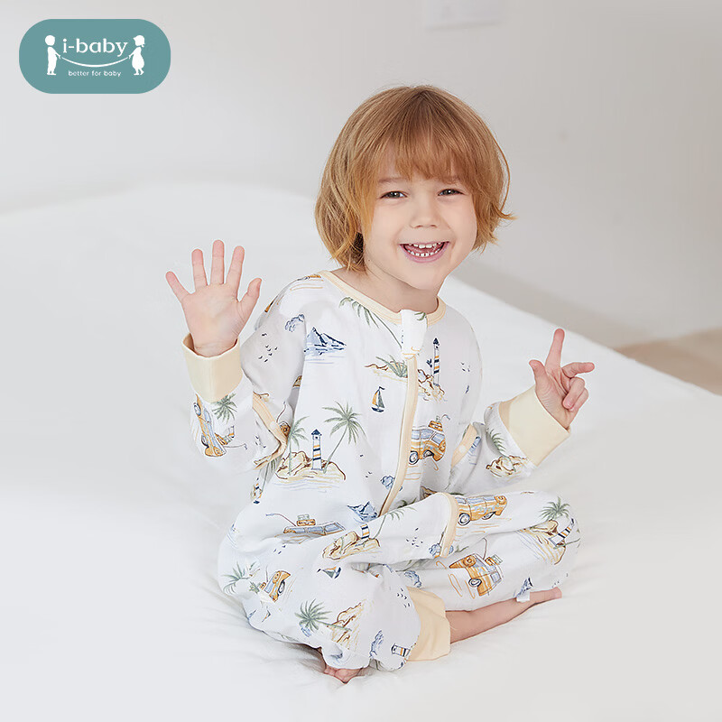 ibaby【四层纱布恒温睡袋】宝宝分腿睡袋秋季防踢被B 四层纱布-海岛日记-可拆袖（室温24-28℃） 80码 京东折扣/优惠券