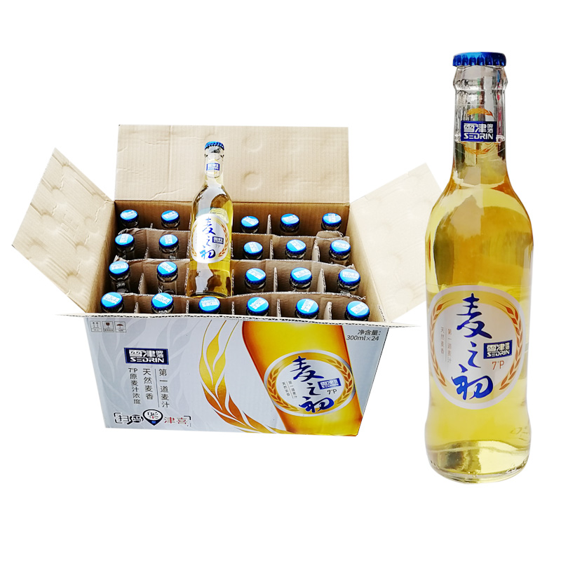 雪津麦之初啤酒英博雪津啤酒雪津麦之初 300ml*24瓶麦汁浓度7度酒精度