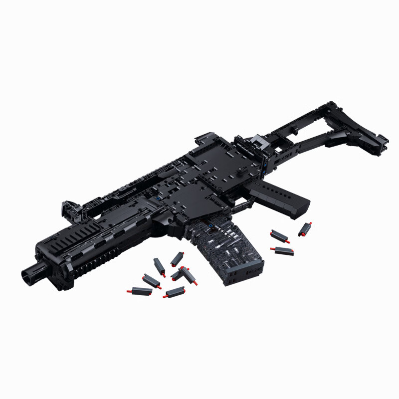 小鲁班SG36C突击步枪积木玩具模型拼图礼物和平精英周边摆件 B1357 SMG-45DS冲锋枪