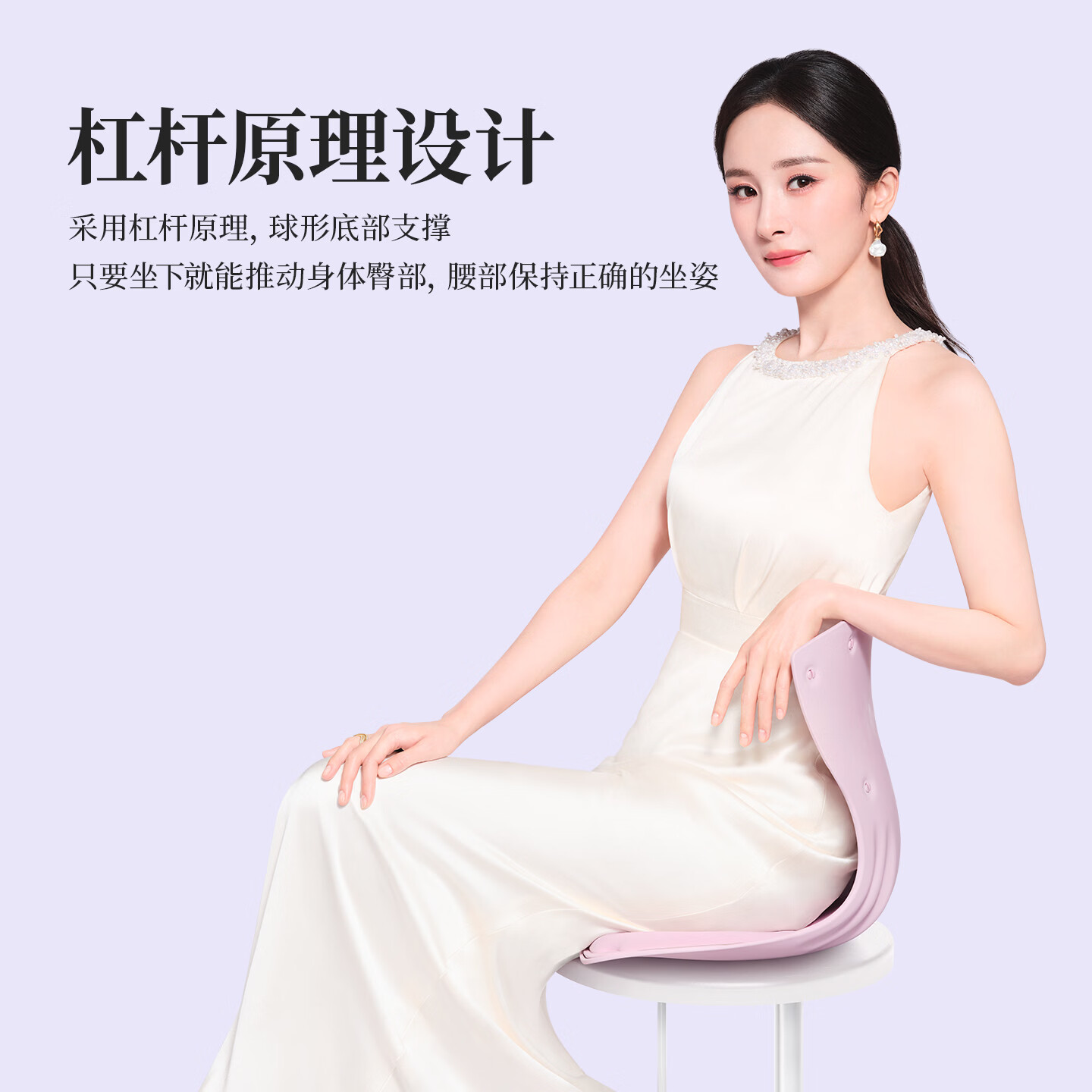 BKT护腰坐垫人体工学腰靠靠背办公座椅久坐靠背腰垫椅靠垫坐姿椅垫子 超大版气质灰+坐垫套【推荐150斤以上适用】
