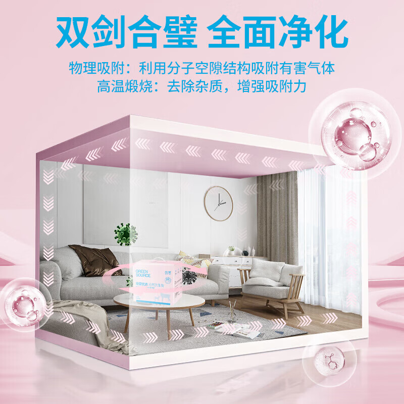 绿之源Air Inn活性炭包去除甲醛清除剂 母婴房原生炭 专用快入住 【天然原生谈】1.6kg