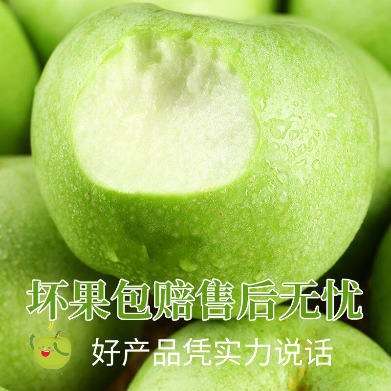 春酷山青苹果鲜水果10整箱斤当季现摘酸脆孕妇绿苹果应季时令玉林 3斤 60mm含65mm不含