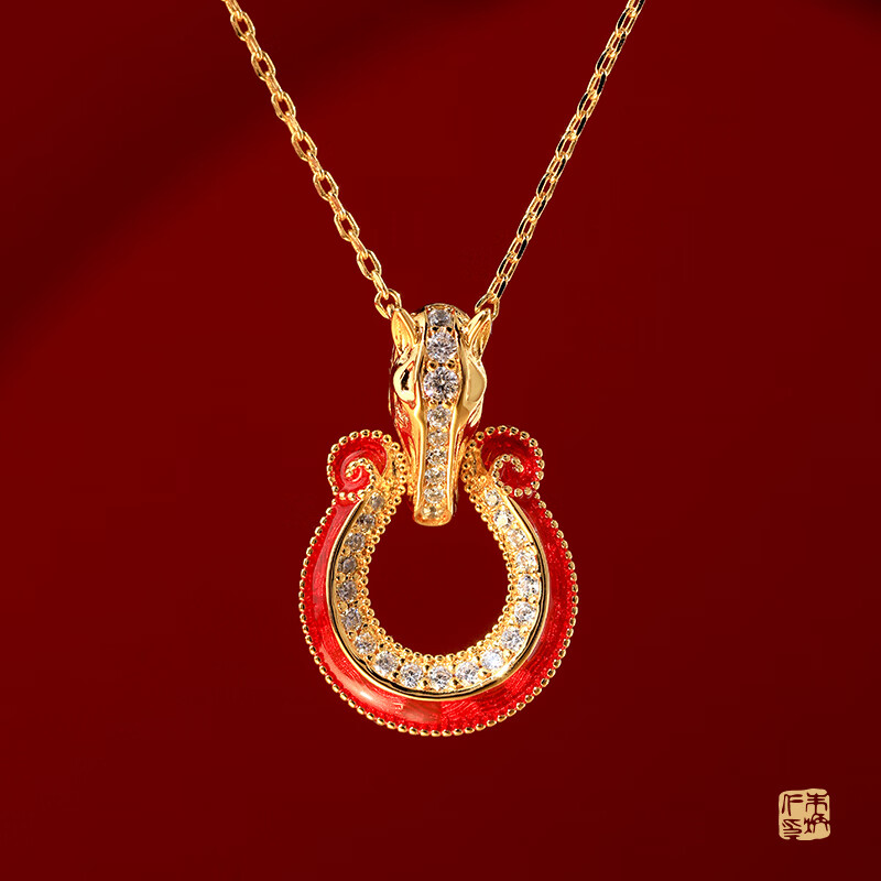 朱炳仁铜 金马衔吉系列首饰吊坠手链 礼物送女友母亲铜首饰挂件 金马衔吉吊坠