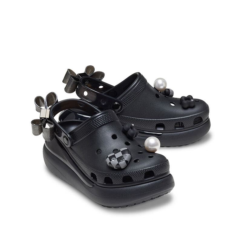 卡骆驰(CROCS)经典炫魅泡芙洞洞鞋时尚百搭花园鞋|213633 黑色-001 36 /37(220mm)