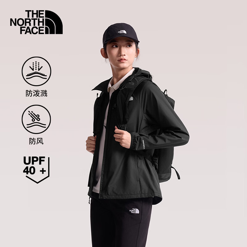 北面（The North Face）薄风衣春夏女户外轻薄透气休闲皮肤衣外套 8G77 JK3 M
