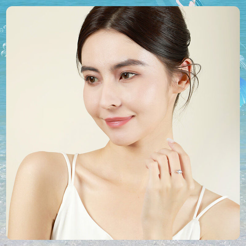 等待925银莫桑石戒指设计感轻奢透明线人鱼之泪戒 人鱼之泪戒指1卡 不知道拍什么码数联系客服