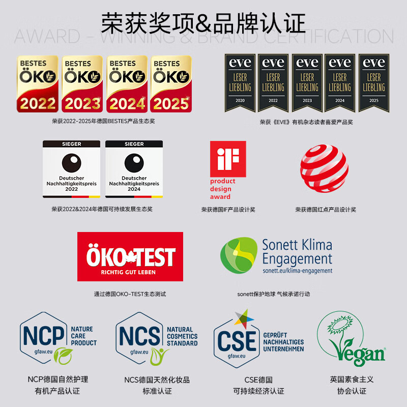 sonett裳奈进口真丝羊毛洗衣液护衣护色天然有机清洁剂蓬松固色 橄榄油无香1L