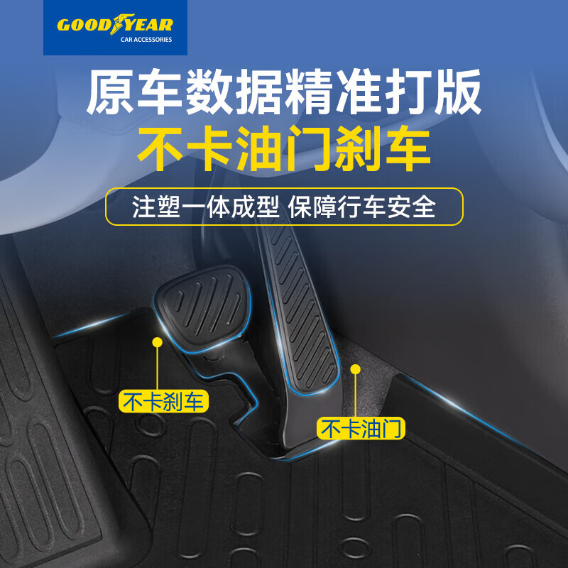 固特异tpe汽车脚垫适用于智己LS6高边TPE脚垫+黛尼斯毯