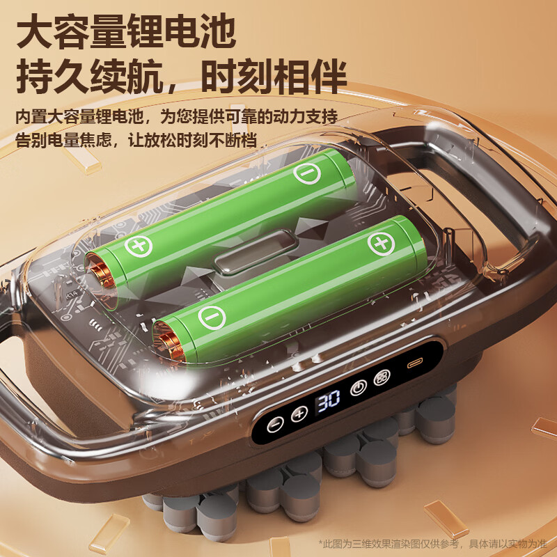 欧派42头筋膜枪多头按摩器颈肩腰背 48头专业级多功能颈椎 腰部肩颈部腿部筋膜按摩仪器按摩捶 【48头顶配强劲款】30档力度+3模式+长续航-灰