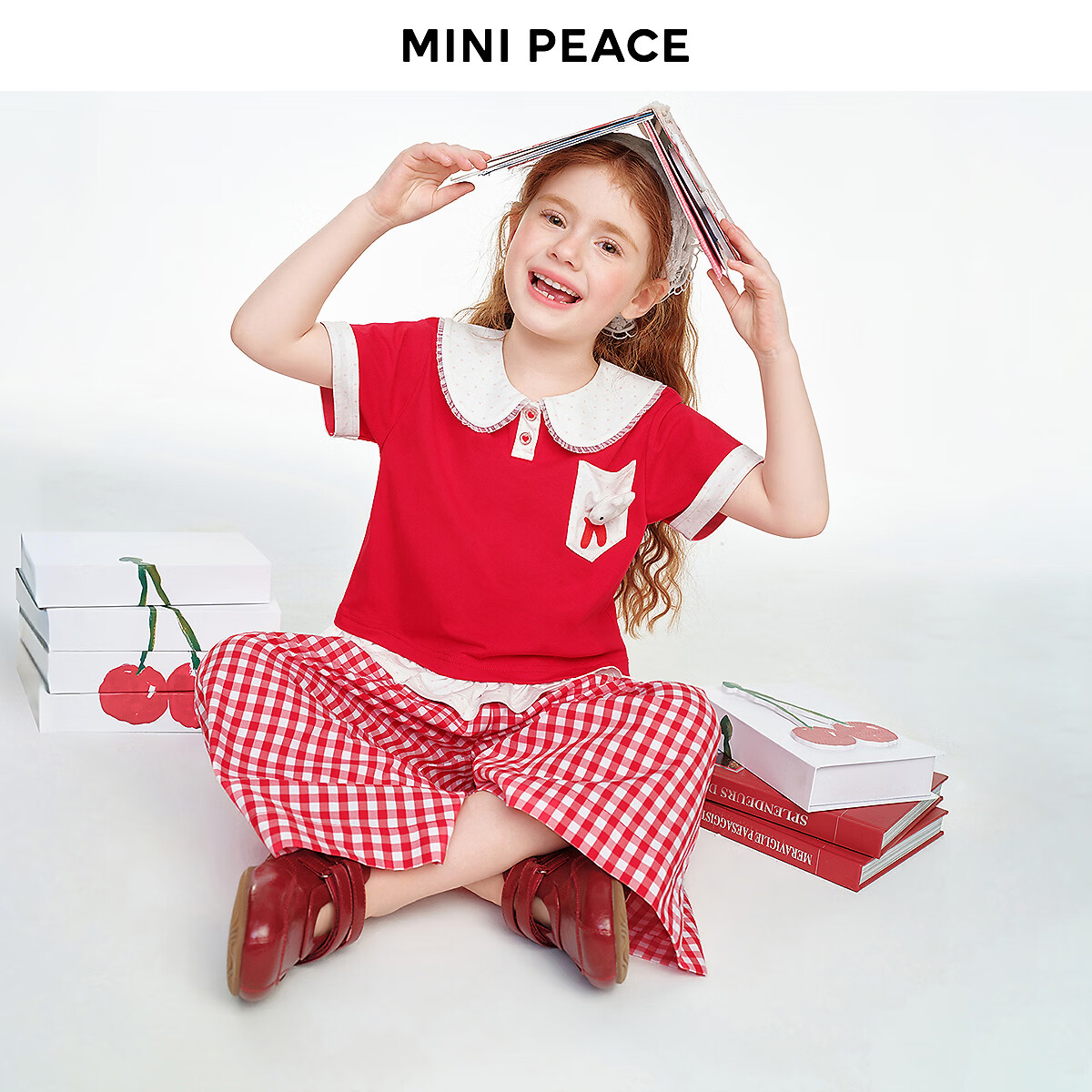 MINIPEACE×卡斯波和丽莎系列太平鸟童装女童短袖T恤速干凉感夏装