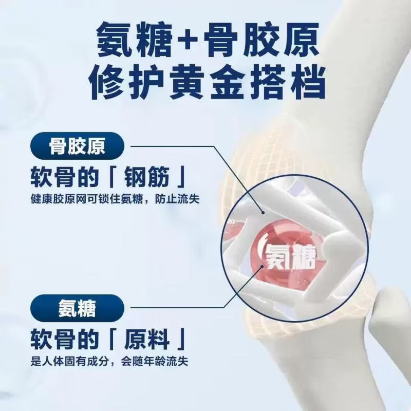 旭福益节美国进口MoveFree益节氨糖软骨素钙片维骨力氨基葡萄糖绿瓶120粒 氨糖绿瓶（2瓶） 120粒*2瓶