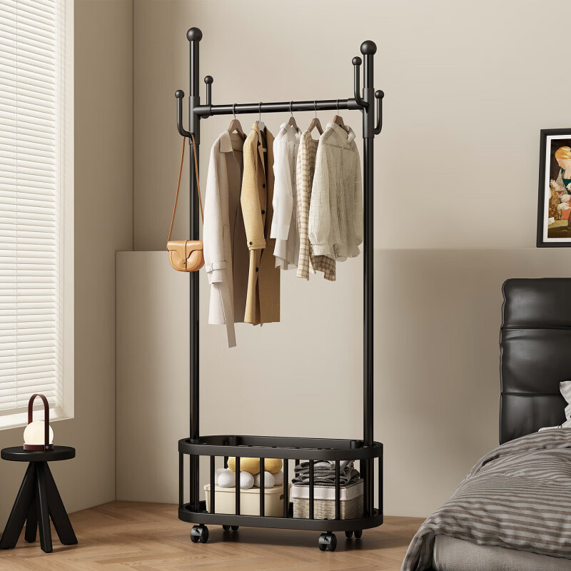 苏沐瞳仙人掌衣架落地卧室挂衣架晾衣服架出租屋置物挂衣服挂包包衣服架 奶油白60cm