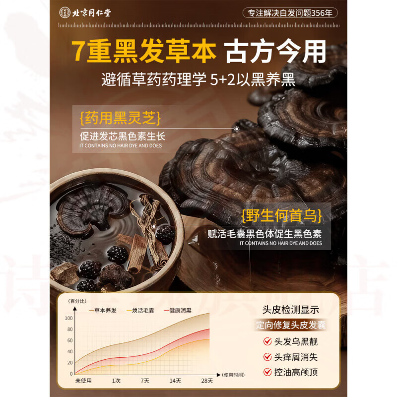 MRYU禾源颂白发转自然黑洗发水官方旗舰店乌发改善掉发控油蓬松去屑 3瓶装【中度适用】 官方自售