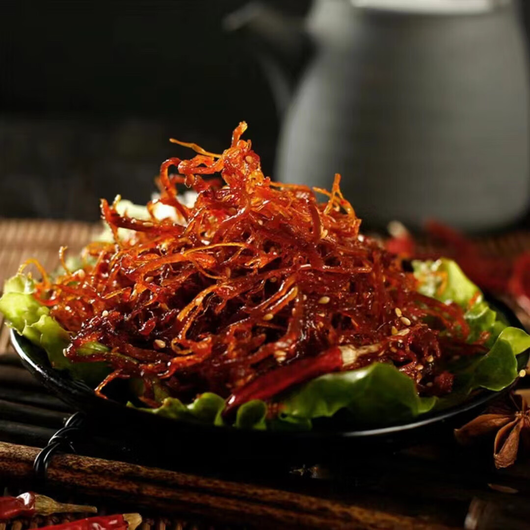 eoagx川味一绝灯影牛肉丝258克五香味牛肉干麻辣味零食四川成都特产