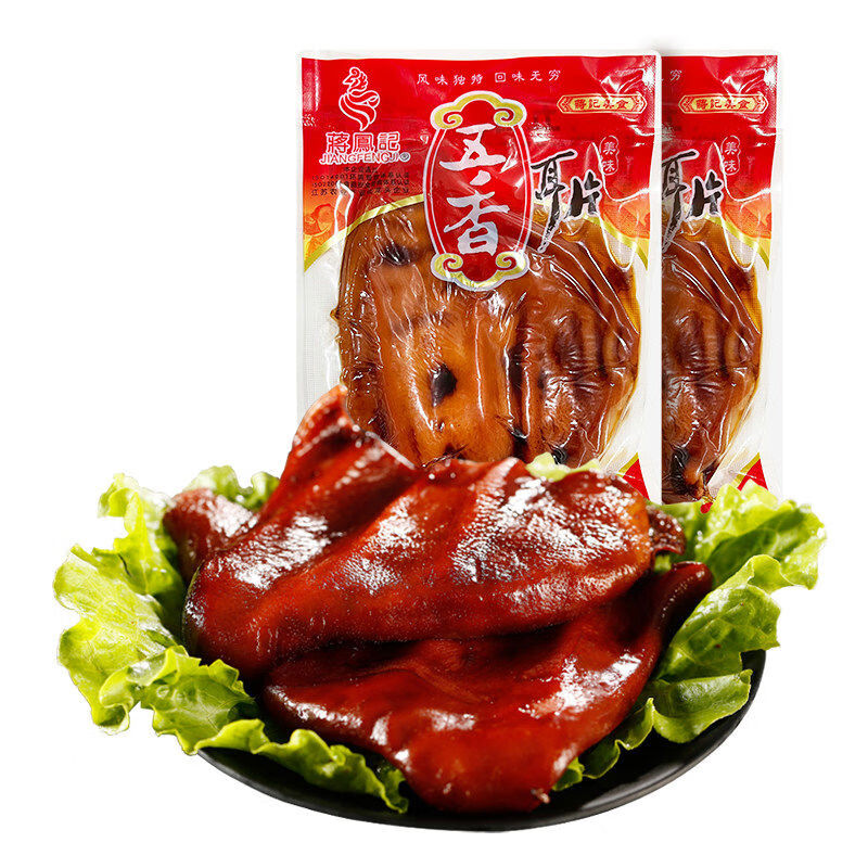 蒋凤记五香猪耳朵真空熟食即食凉菜小吃猪头肉酱卤肉食凉拌下酒菜 五香猪耳140g*1袋
