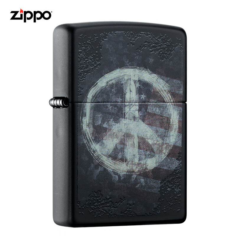 之宝(Zippo)打火机 和平之歌 打火机zippo 黑哑漆彩印28864 防风火机