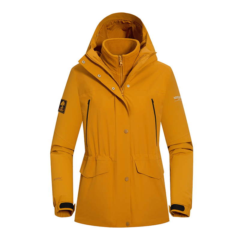 諾詩蘭（NORTHLAND）【胡楊林2.0】戶外女士防風防潑三合一沖鋒衣徒步登山服外套