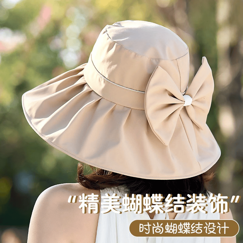 猫人防晒帽女夏季26新款大檐太阳帽黑胶遮阳帽渔夫帽 米色 均码 猫人防晒帽女夏季26新款大檐太阳帽黑胶遮阳帽渔夫帽 米色 均码