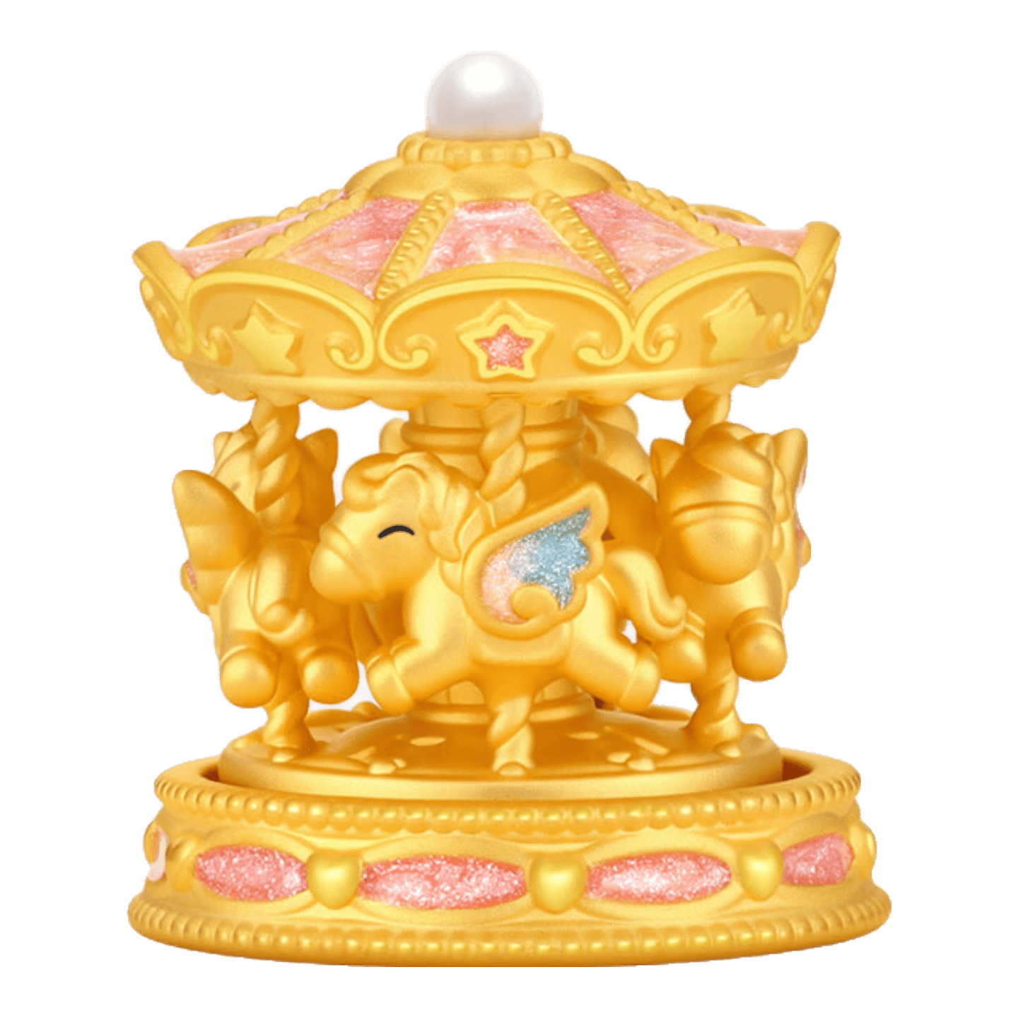 潮宏基 旋转木马黄金摆件足金小马可转动童趣收藏生日礼物 计价 足金摆件(配玻璃罩) 5.45克