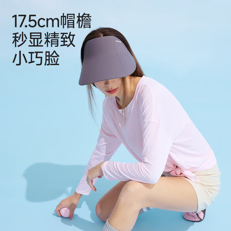 MissWiss双面防晒帽女士夏季户外防紫外线遮阳帽百搭显脸小空顶帽 女神黑 【17.5cm帽檐】 可调节易收纳 可调节(54-58cm)