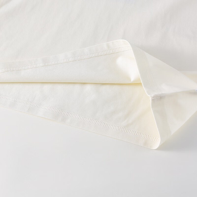 棉花堂（cottontown）【棉感速干】棉花堂童装儿童长袖T恤春秋男童女童A类抗菌速干上衣 米白 90 90/52