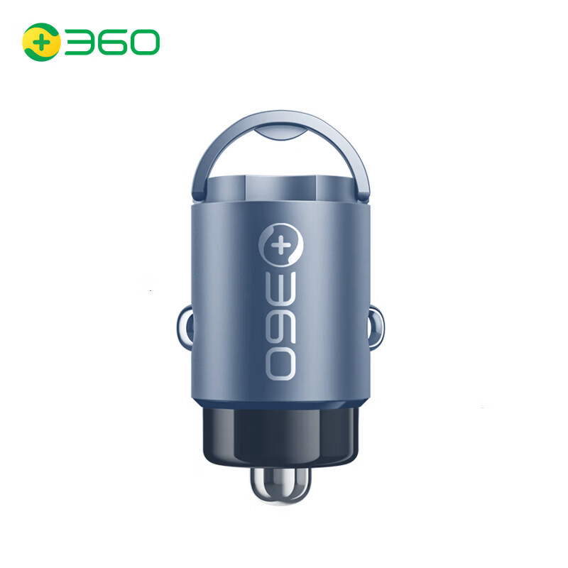 360车载充电器双口行车记录点烟器接头快充汽车隐形车充头新款 P1铝合金双口快充【隐形拉环】单车载充电器