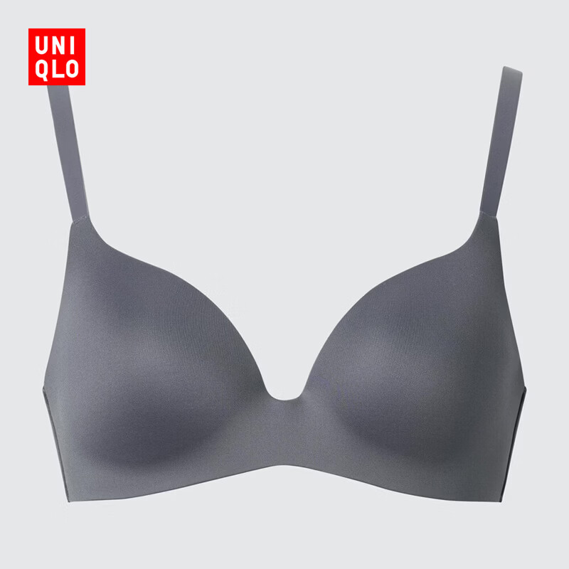 优衣库女装无钢圈文胸/3D26春夏新款482659 07 青灰色 75A 适用A75 B75 A80 B80