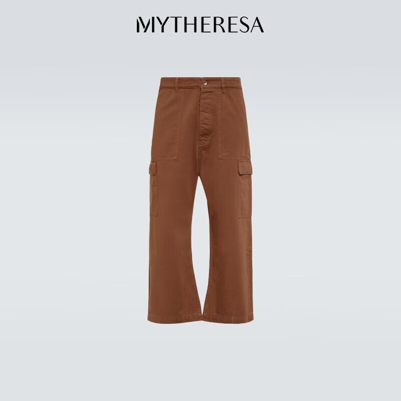 瑞克·欧文斯（RICK OWENS）男士 Lido棉质工装裤 P00894127 棕色 XS XS