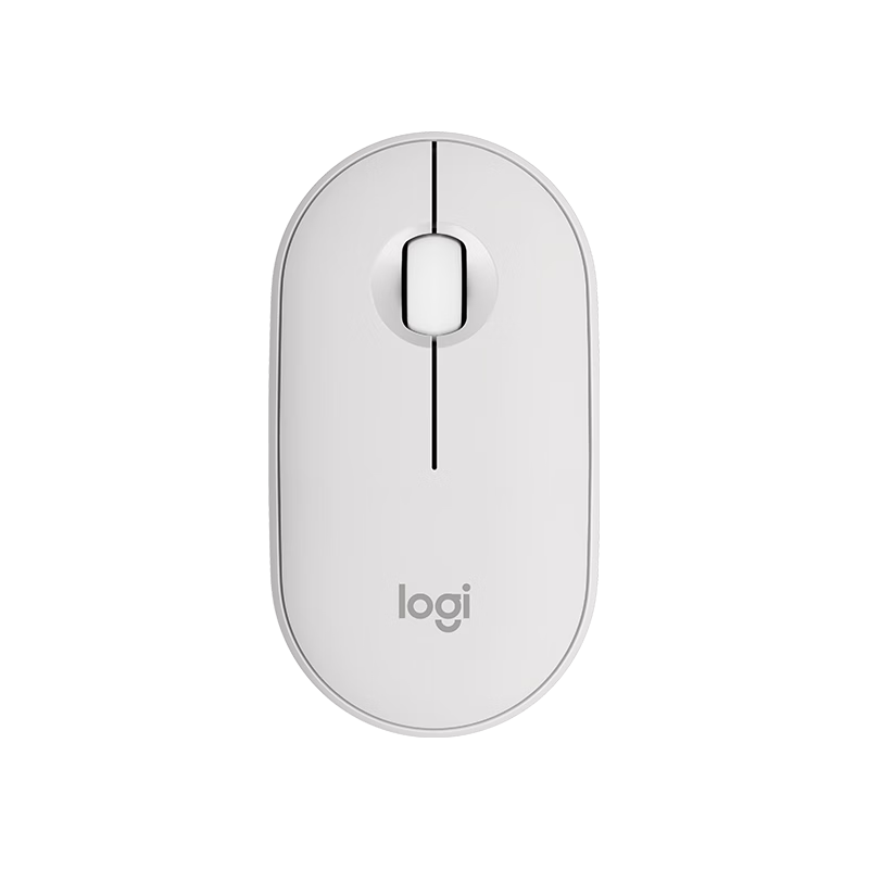 罗技（Logitech）PEBBLE 2.0 无线蓝牙鼠标 静音鼠标 办公鹅卵石便携 升级Pebble2代 白色