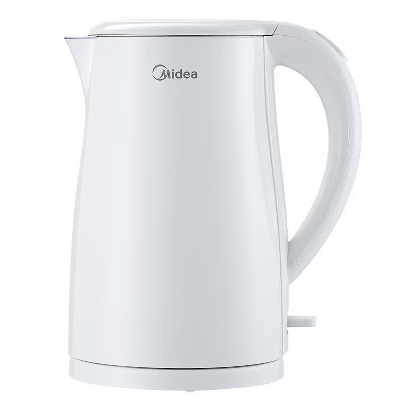 美的（Midea）电热水壶烧水壶1.7L304不锈钢0涂层双层隔热自动断电1500W养生冲奶泡茶 MK-SH17M130