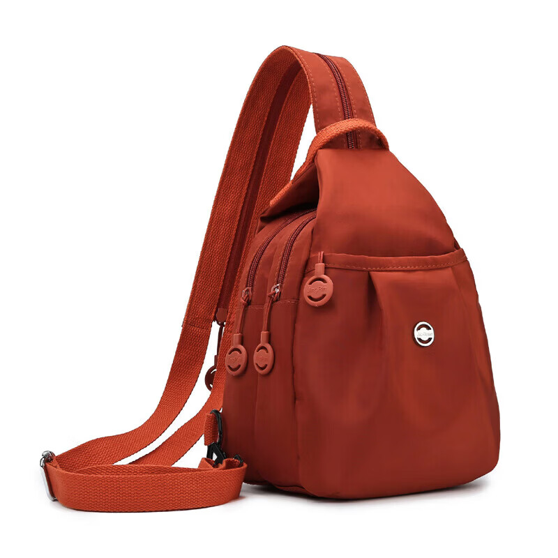 【2026爆款】多功能女包休闲斜挎包时尚胸包背包轻便百搭美爆了 梵高橙