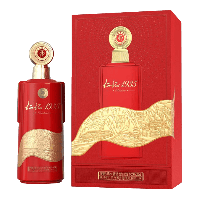 仁怀酱香酒 仁怀·1935酱香型白酒 53度 500ml 礼盒装 单瓶