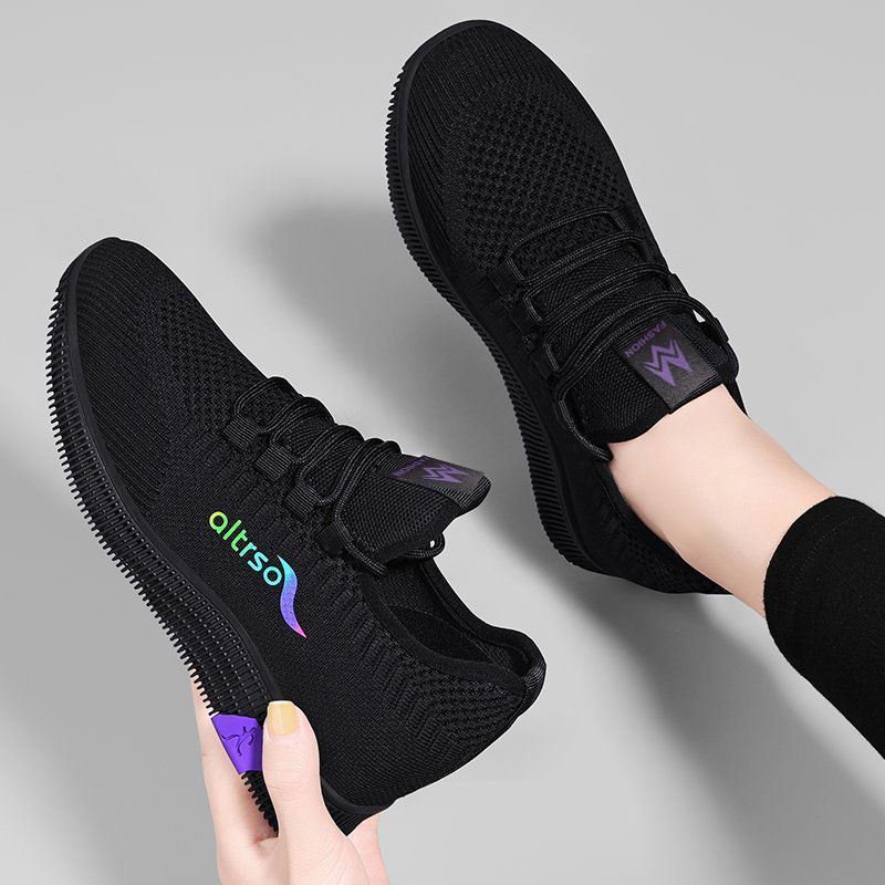 羽汐恋鞋子女黑鞋厨房上班工作鞋防滑软底老北京布鞋女春秋 黑紫色 35