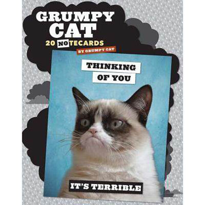 英文原版 grumpy cat notecards: 20 notecards & envelopes 不爽猫