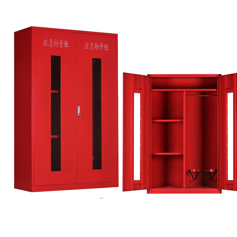 盛浪应急物资柜紧急器材柜钢制消防柜救援物资储存装备柜 红色（高1920宽1200深500mm）