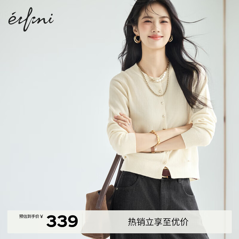 ��ܽ����eifini���������Բ�쵥�Ž����۴���ë��֯�����ٴ�����Ů������װ �װ�	Բ�쿪�� M 105-115��