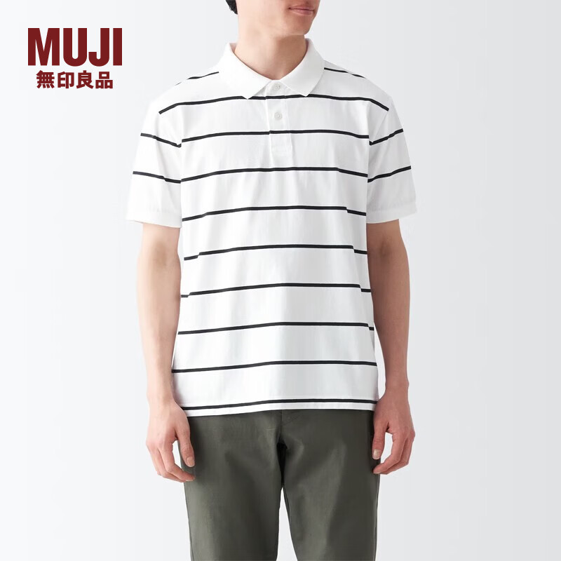 MUJI��ʽ ��ˮϴ���ñ�֯ ����POLO�� ���� ���� ȫ����װ ABE14A3S ��ɫ XL 80Ԫ