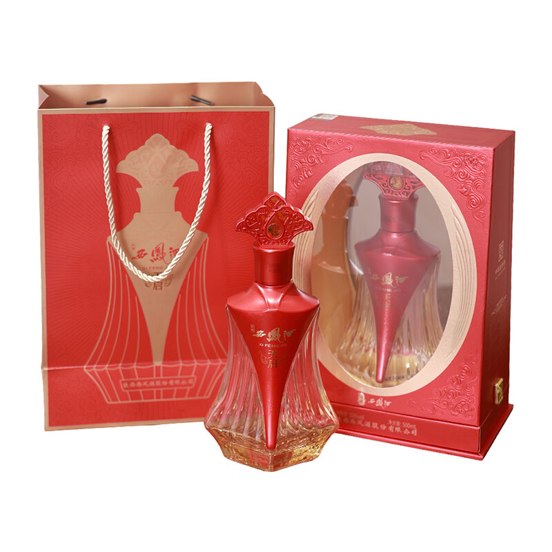 西凤天启西凤酒 52度 500ml 礼盒装 凤香型 纯粮白酒 名酒 纪念酒 52度 500mL 1瓶 单瓶  陈藏